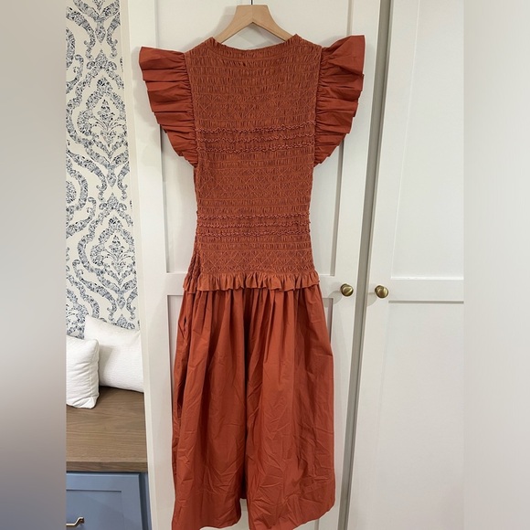 Ulla Johnson Madeline Smocked Midi Dress - Picture 9 of 10